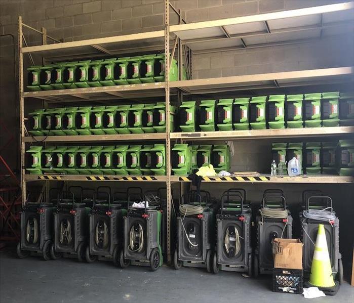 small section of SERVPRO equipment