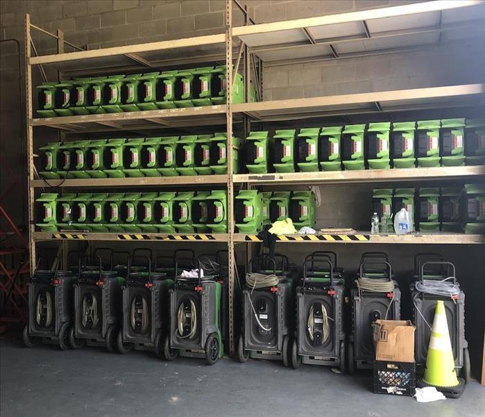 SERVPRO warehouse with equipment